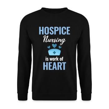 Les soins palliatifs sont un travail de cœur - Sweat-shirt Unisexe - noir - Devant - Alina (178cm) & Michal (187cm)