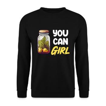 Vous pouvez les filles saison de mise en conserve ferme - Sweat-shirt Unisexe - noir - Devant - Alina (178cm) & Michal (187cm)