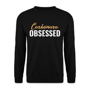 Carbonara Connaisseur Italiano Macaroni au fromage - Sweat-shirt Unisexe - noir - Devant - Alina (178cm) & Michal (187cm)