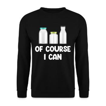 Bien sûr, je peux conserver la saison des conserves - Sweat-shirt Unisexe - noir - Devant - Alina (178cm) & Michal (187cm)