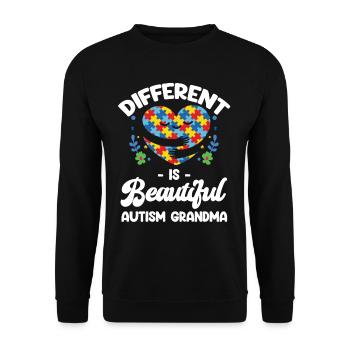 Anders Is Beautiful Autism Granny Adhd Granny Kids - Unisex Sweatshirt - black - Front - Alina (178cm) & Michal (187cm)