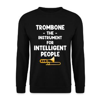 Le trombone, l’instrument des gens intelligents - Sweat-shirt Unisexe - noir - Devant - Alina (178cm) & Michal (187cm)