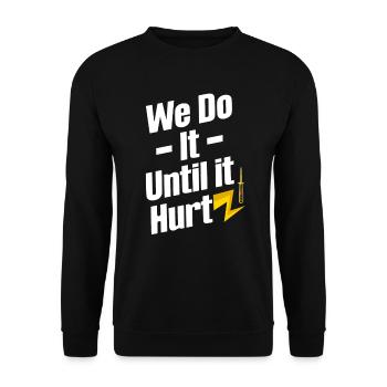 We'll do it until it's Hertz. Jollier - Unisex Sweatshirt - black - Front - Alina (178cm) & Michal (187cm)
