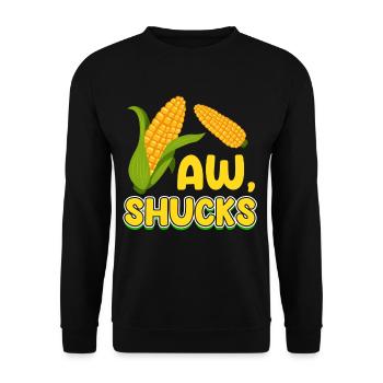 Aw, Shucks Corn Agricultural Root Crops - Unisex Sweatshirt - black - Front - Alina (178cm) & Michal (187cm)