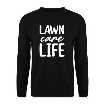 Rasenpflege Leben Lustige Rasenpflege - Unisex Pullover - Schwarz - Vorne - Alina (178cm) & Michal (187cm)