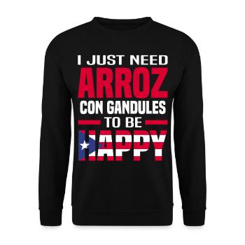 Puerto Rico Geschenkidee | Puerto Ricaner Heimat - Unisex Pullover - Schwarz - Vorne - Alina (178cm) & Michal (187cm)