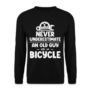 Never underestimate an old gut on a - Unisex Sweatshirt - black - Front - Alina (178cm) & Michal (187cm)
