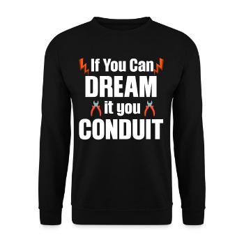 If you can dream of it, guide the - Unisex Sweatshirt - black - Front - Alina (178cm) & Michal (187cm)