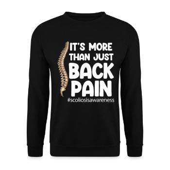 It's more than just back pain scoliosis - Unisex Sweatshirt - black - Front - Alina (178cm) & Michal (187cm)