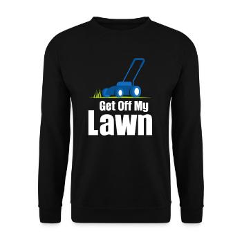 Runter Von Meinem Rasen Lustige Rasenpflege - Unisex Pullover - Schwarz - Vorne - Alina (178cm) & Michal (187cm)