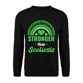 Stronger than scoliosis back support - Unisex Sweatshirt - black - Front - Alina (178cm) & Michal (187cm)