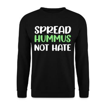 Tartiner le houmous sans ne pas haïr les falafels sans gluten - Sweat-shirt Unisexe - noir - Devant - Alina (178cm) & Michal (187cm)