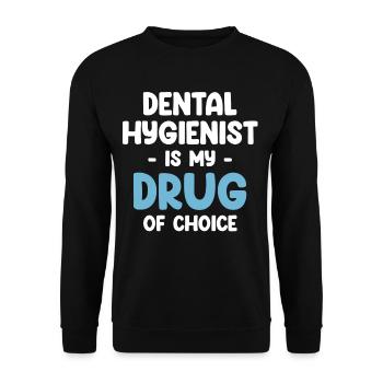 Dentalhygienikerin Ist Mein Medikament Der Wahl - Unisex Pullover - Schwarz - Vorne - Alina (178cm) & Michal (187cm)