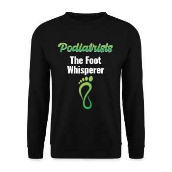 Podiatrist The Foot Whisperer Pedicure - Unisex Sweatshirt - black - Front - Alina (178cm) & Michal (187cm)