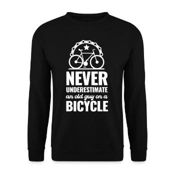 Never underestimate an old gut on a - Unisex Sweatshirt - black - Front - Alina (178cm) & Michal (187cm)