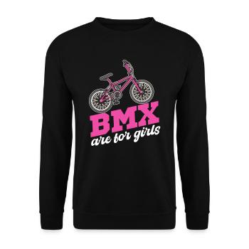 Les Bmx sont pour - Sweat-shirt Unisexe - noir - Devant - Alina (178cm) & Michal (187cm)