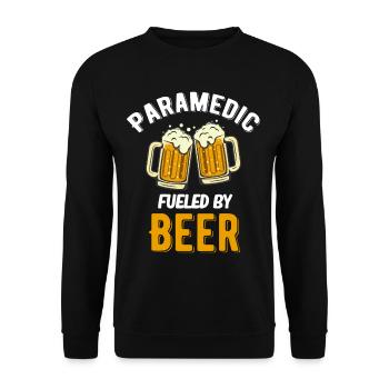 Paramedics are trained by the rescue workers - Unisex Sweatshirt - black - Front - Alina (178cm) & Michal (187cm)