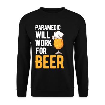 Rettungssanitäter Wird Für Beer Boyfriend Medical - Unisex Pullover - Schwarz - Vorne - Alina (178cm) & Michal (187cm)