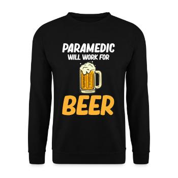 Paramedic Gets Medical For Beer Boyfriend - Unisex Sweatshirt - black - Front - Alina (178cm) & Michal (187cm)
