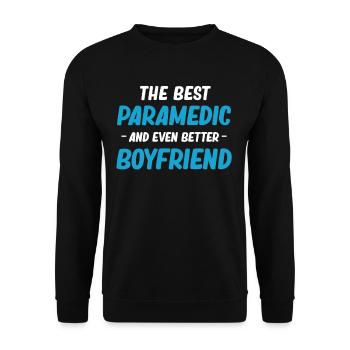The best paramedic and even a - Unisex Sweatshirt - black - Front - Alina (178cm) & Michal (187cm)