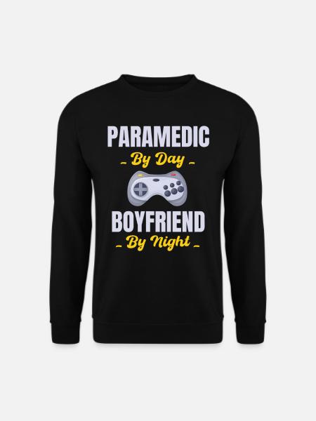 Rettungssanitäter Bei Tag Freund Bei Nacht - Unisex Pullover - Schwarz
