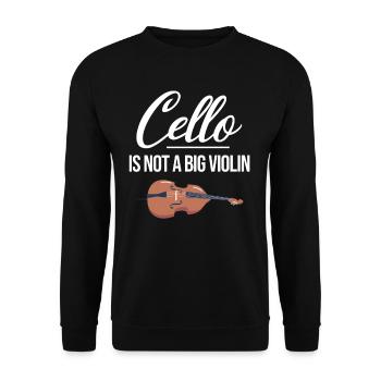 Cello Is Not A Big Violin Funny Cellist - Unisex Sweatshirt - black - Front - Alina (178cm) & Michal (187cm)