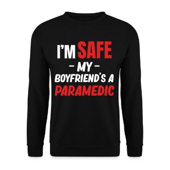 I'm sure my friend is - Unisex Sweatshirt - black - Front - Alina (178cm) & Michal (187cm)