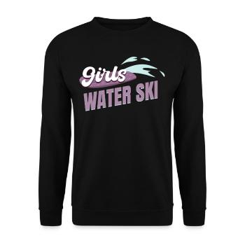 Girls Water Skis Water Ski Girls Jet Ski - Unisex Sweatshirt - black - Front - Alina (178cm) & Michal (187cm)