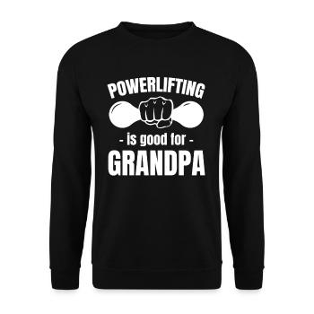 La dynamophilie est bonne pour les muscles de musculation de grand-père - Sweat-shirt Unisexe - noir - Devant - Alina (178cm) & Michal (187cm)