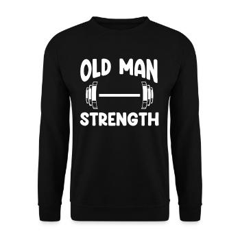 Vieil homme Force Powerlifting Grand-père Fitness - Sweat-shirt Unisexe - noir - Devant - Alina (178cm) & Michal (187cm)