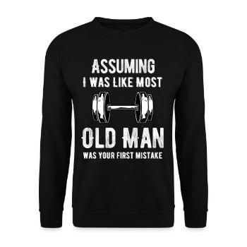 Supposons que je sois comme la plupart des personnes âgées - Sweat-shirt Unisexe - noir - Devant - Alina (178cm) & Michal (187cm)