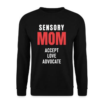 Eltern mit bes Sensorische Mutter Akzeptiert Love - Unisex Pullover - Schwarz - Vorne - Alina (178cm) & Michal (187cm)