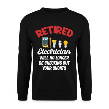 Won't check out your shorts anymore - Unisex Sweatshirt - black - Front - Alina (178cm) & Michal (187cm)