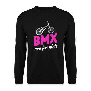 Les Bmx sont pour - Sweat-shirt Unisexe - noir - Devant - Alina (178cm) & Michal (187cm)