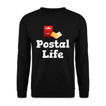 Postal Life Funny Worker Postman Postman - Unisex Sweatshirt - black - Front - Alina (178cm) & Michal (187cm)