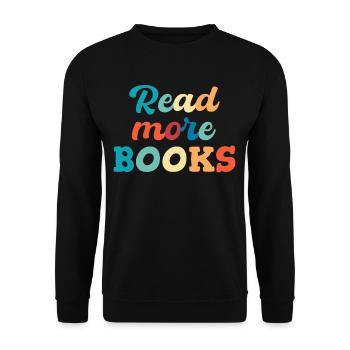 Read More Books Lovers Bookish - Unisex Sweatshirt - black - Front - Alina (178cm) & Michal (187cm)
