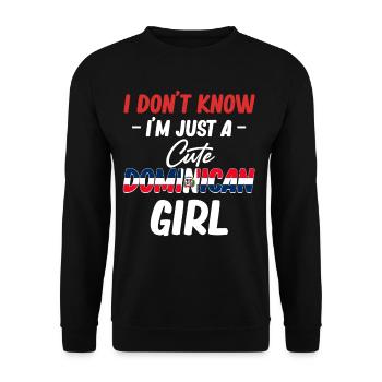 I don't know that I'm just a sweet - Unisex Sweatshirt - black - Front - Alina (178cm) & Michal (187cm)