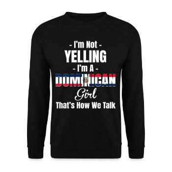 I don't scream, I'm a Dominican - Unisex Sweatshirt - black - Front - Alina (178cm) & Michal (187cm)