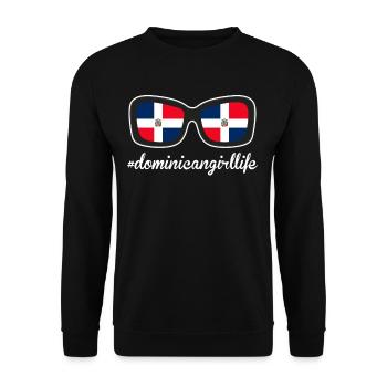 Dominican Girl Life Pride Camiseta - Unisex Sweatshirt - black - Front - Alina (178cm) & Michal (187cm)