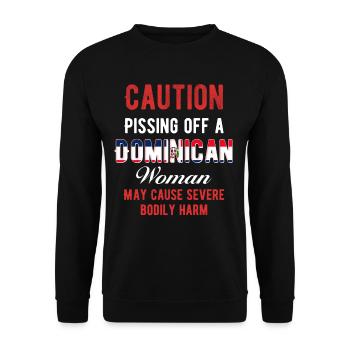 Beware: A Dominican Platano Mofongo - Unisex Sweatshirt - black - Front - Alina (178cm) & Michal (187cm)