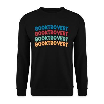 Bookverted Book Lover Bookworm - Unisex Sweatshirt - black - Front - Alina (178cm) & Michal (187cm)