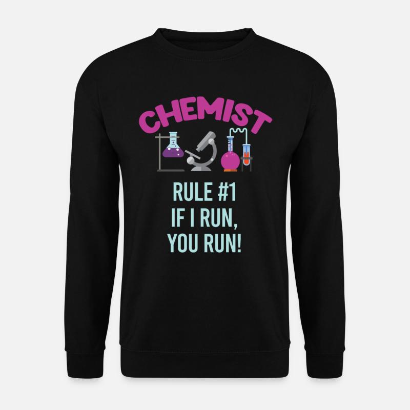 Apotheker-regel #1 Wenn Ich Laufe, Rennst Du! - Unisex Pullover - Schwarz
