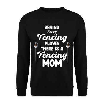 Derrière chaque joueur d’escrime se cache une maman escrimeuse - Sweat-shirt Unisexe - noir - Devant - Alina (178cm) & Michal (187cm)