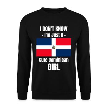 I Don't Know I'm Just A Sweet One - Unisex Sweatshirt - black - Front - Alina (178cm) & Michal (187cm)