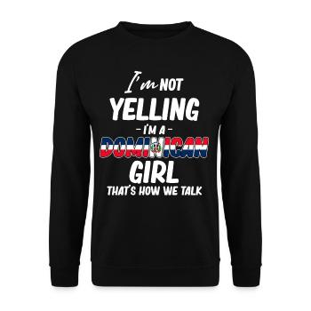 I'm not screaming, I'm a Dominican - Unisex Sweatshirt - black - Front - Alina (178cm) & Michal (187cm)