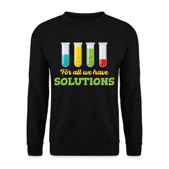 Nous avons des solutions pour chacun d’entre eux Drôles de chimistes - Sweat-shirt Unisexe - noir - Devant - Alina (178cm) & Michal (187cm)