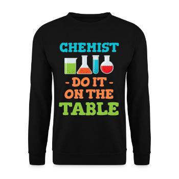 Les chimistes le rendent théorique sur la table - Sweat-shirt Unisexe - noir - Devant - Alina (178cm) & Michal (187cm)