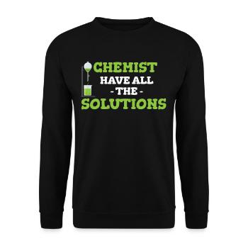 Les chimistes ont toutes les solutions physiques - Sweat-shirt Unisexe - noir - Devant - Alina (178cm) & Michal (187cm)