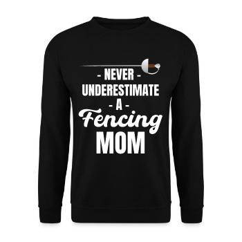 Ne sous-estimez jamais une mère d’escrime - Sweat-shirt Unisexe - noir - Devant - Alina (178cm) & Michal (187cm)
