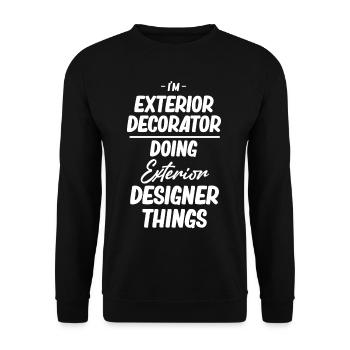 Je suis designer d’extérieur et je fais - Sweat-shirt Unisexe - noir - Devant - Alina (178cm) & Michal (187cm)